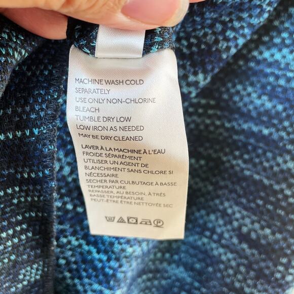 NWT Free People Womens Sunny Days Turtleneck Sweater Blue Overboard Combo XS New - Picture 9 of 10